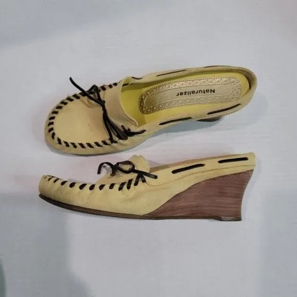 Naturalizer Slip On Leather Wedges Size 7.5
