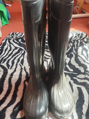 NEW Black size 7 euro fort steel toe cap wellingtons FREE POSTAGE ✅