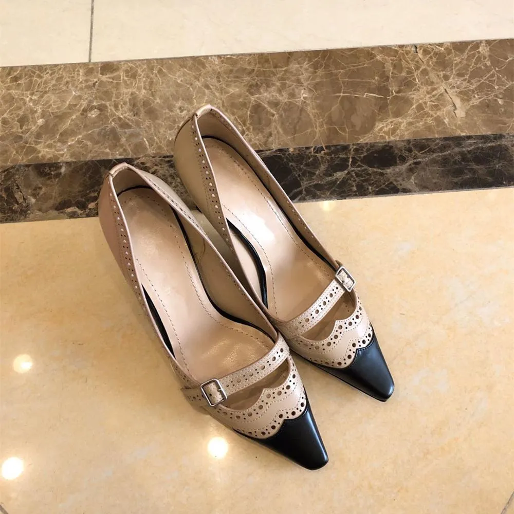 New Hot Sale Shoes Women Sexy Party Women Pumps Genuine Leather High Heels Shallow Pointed Toe Women Pumps