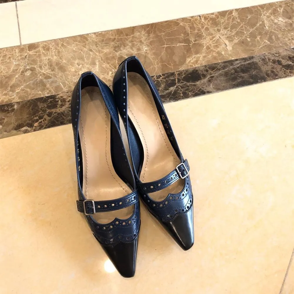 New Hot Sale Shoes Women Sexy Party Women Pumps Genuine Leather High Heels Shallow Pointed Toe Women Pumps