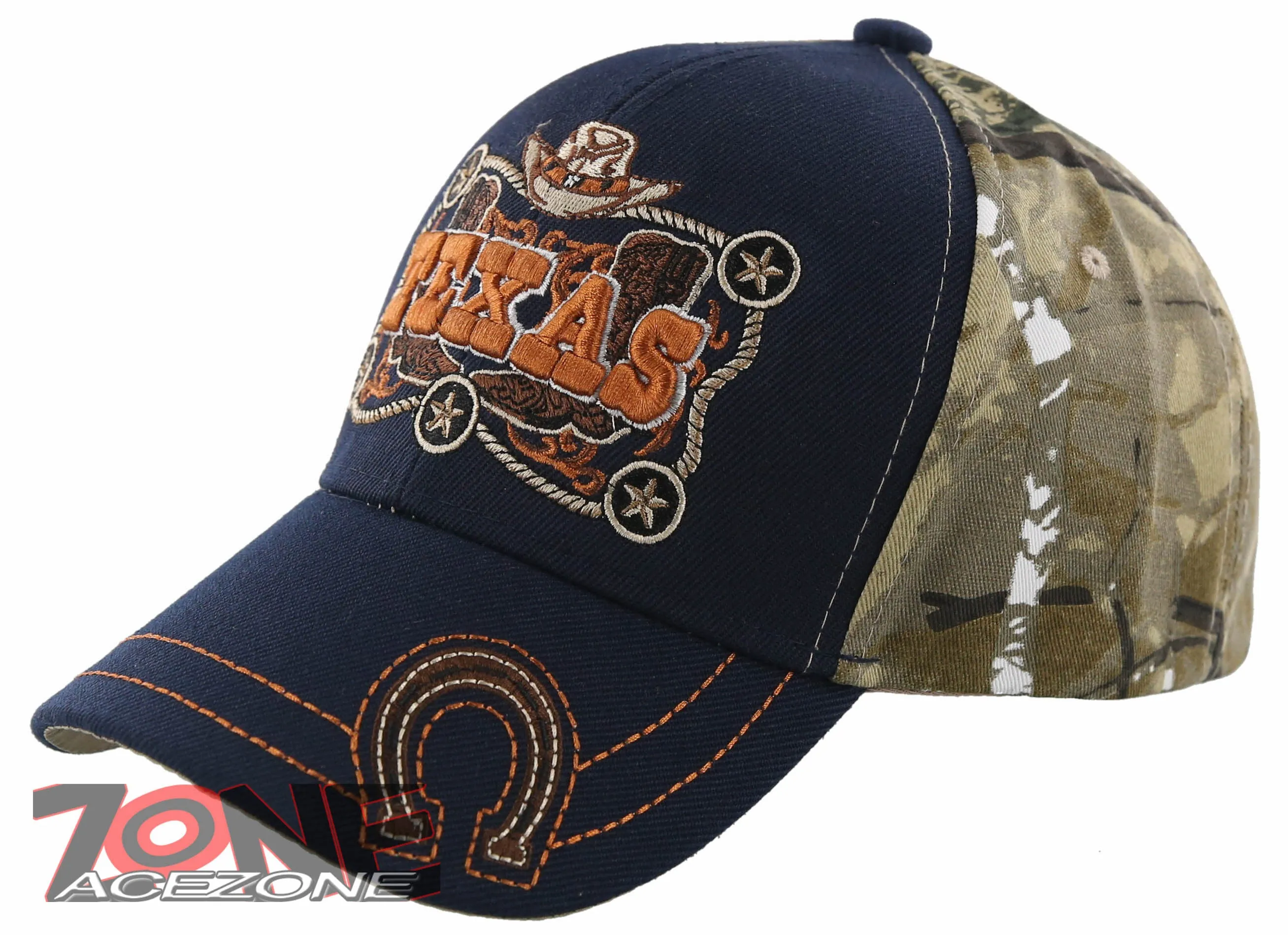 NEW! TEXAS STAR HAT BOOTS HORSESHOE COWBOY CAP HAT NAVY