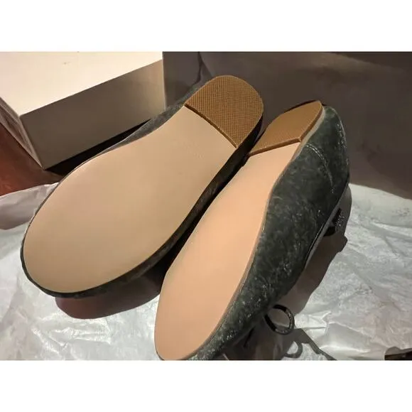 NIB Noralee Rylee   Cru Ballet Flats Velvet French Blue Shoes Size 12 NEW