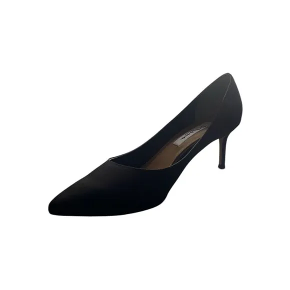 Nina Nina60 Kitten Heel Black Peau Pumps Womens Size 8.5 NWB