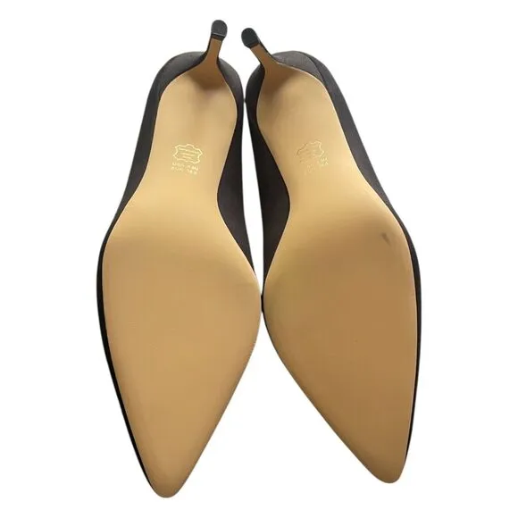 Nina Nina60 Kitten Heel Black Peau Pumps Womens Size 8.5 NWB