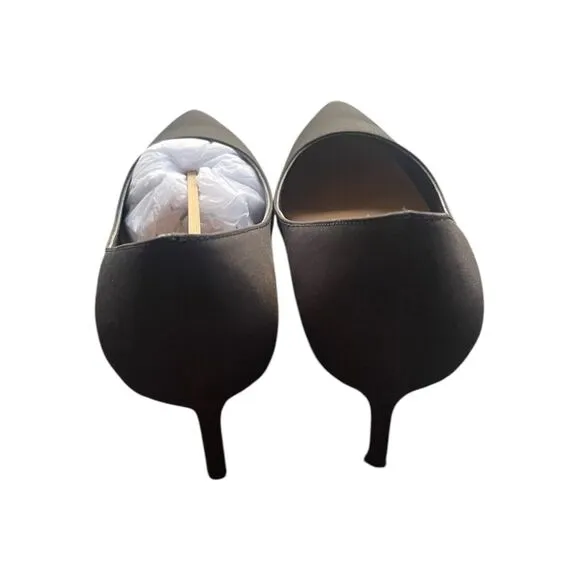 Nina Nina60 Kitten Heel Black Peau Pumps Womens Size 8.5 NWB