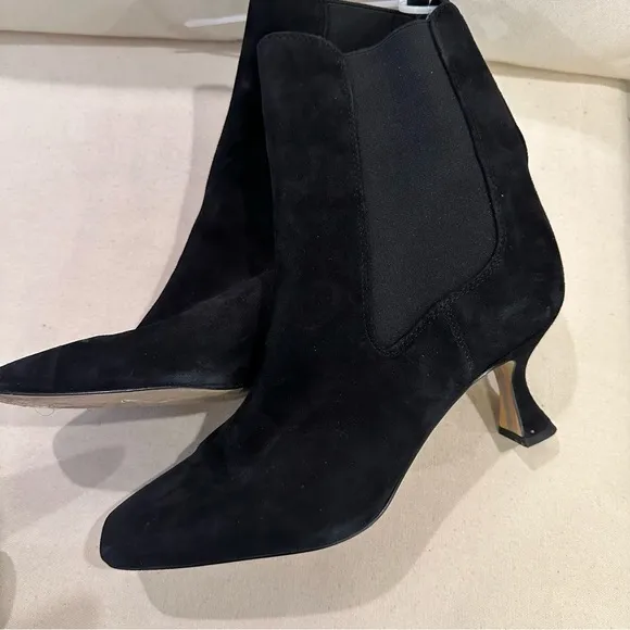 NWOB SAM EDELMAN Lani Square Toe‎ Chelsea Black Boot $169 size 7.5