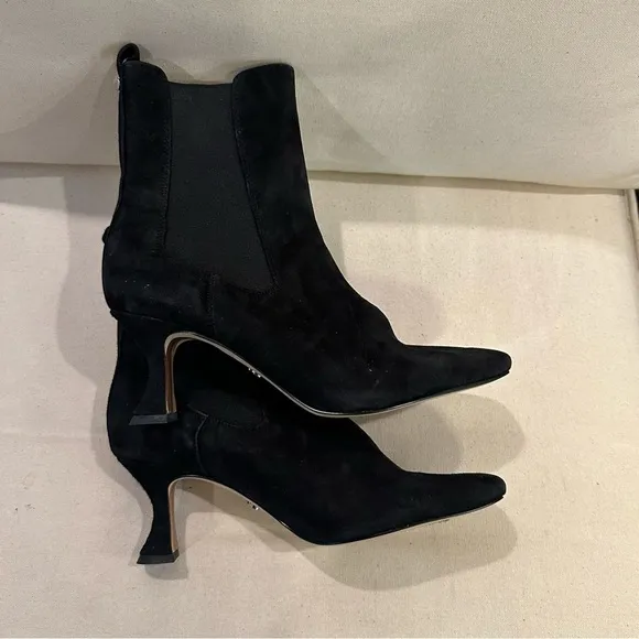 NWOB SAM EDELMAN Lani Square Toe‎ Chelsea Black Boot $169 size 7.5