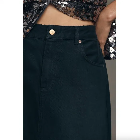 NWOT Anthropologie Pilcro The Madi Front-Slit Denim Skirt
