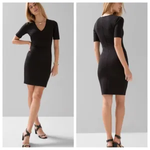 NWT White House Black Market Aura Sculpting Sheath Dress SZ 0 Black