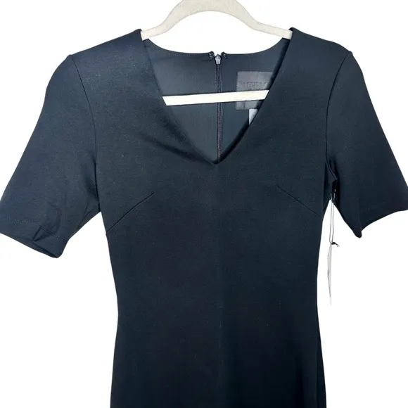NWT White House Black Market Aura Sculpting Sheath Dress SZ 0 Black