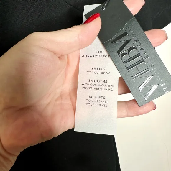NWT White House Black Market Aura Sculpting Sheath Dress SZ 0 Black