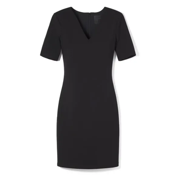 NWT White House Black Market Aura Sculpting Sheath Dress SZ 0 Black