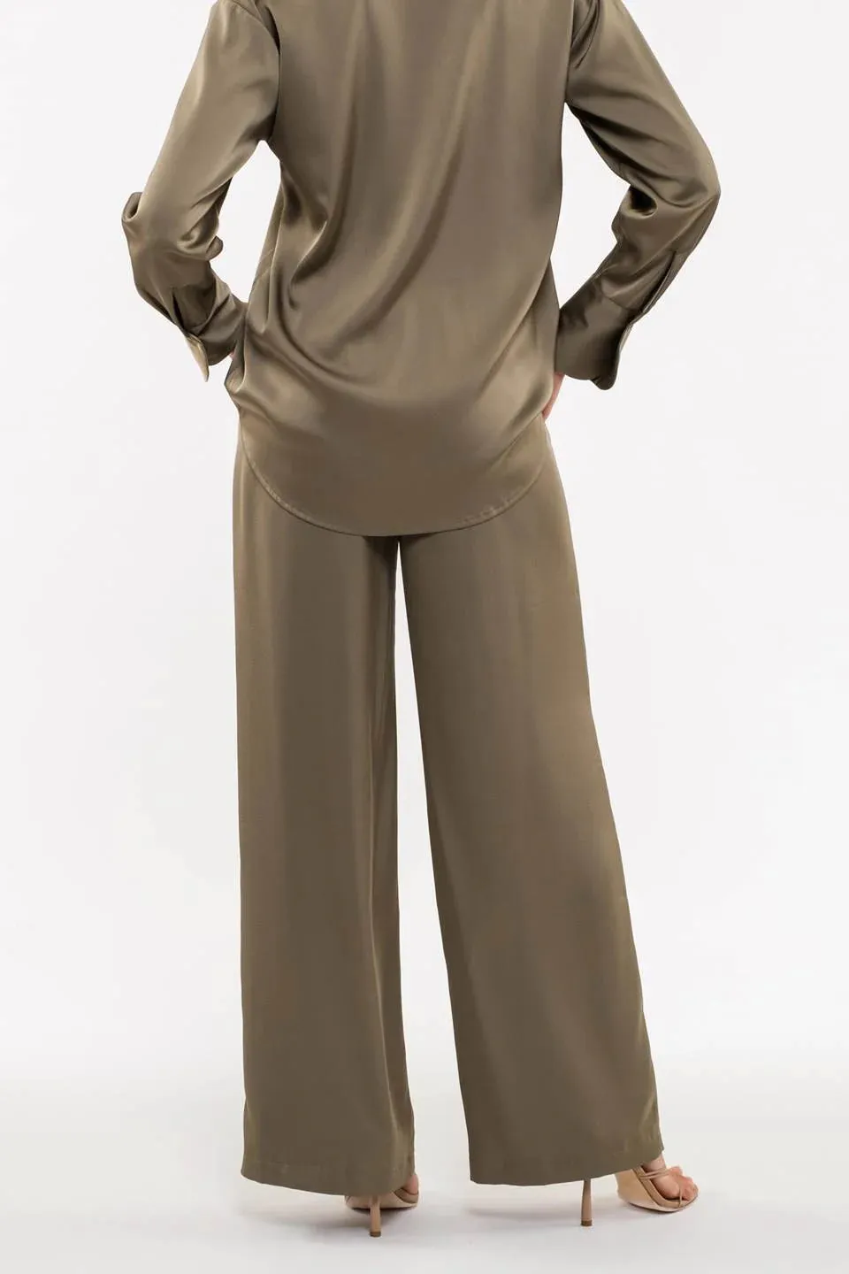 Off To Work Satin Pants-Multiple Colors Available