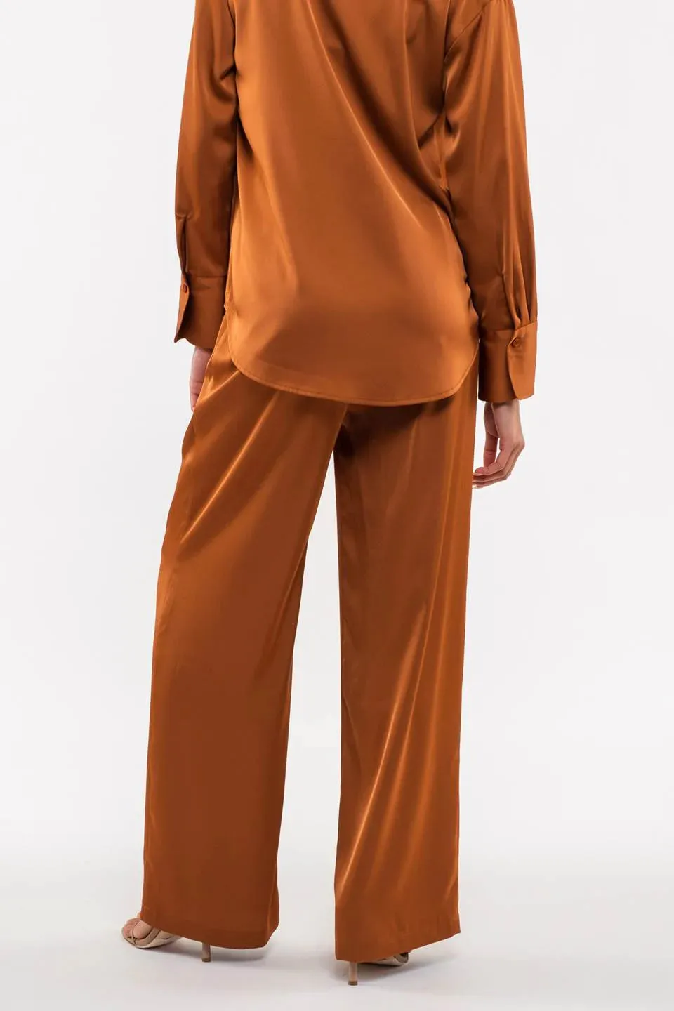 Off To Work Satin Pants-Multiple Colors Available