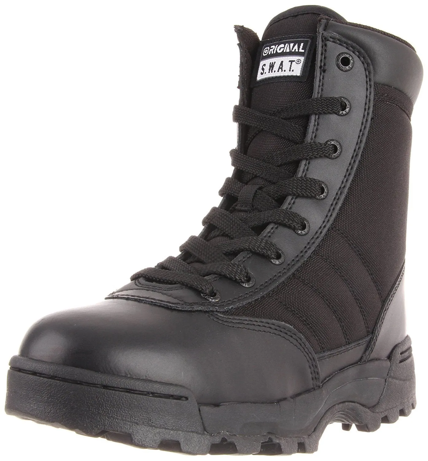 Original S.W.A.T. Men's Classic 9" Side Zip Work Boot - Black
