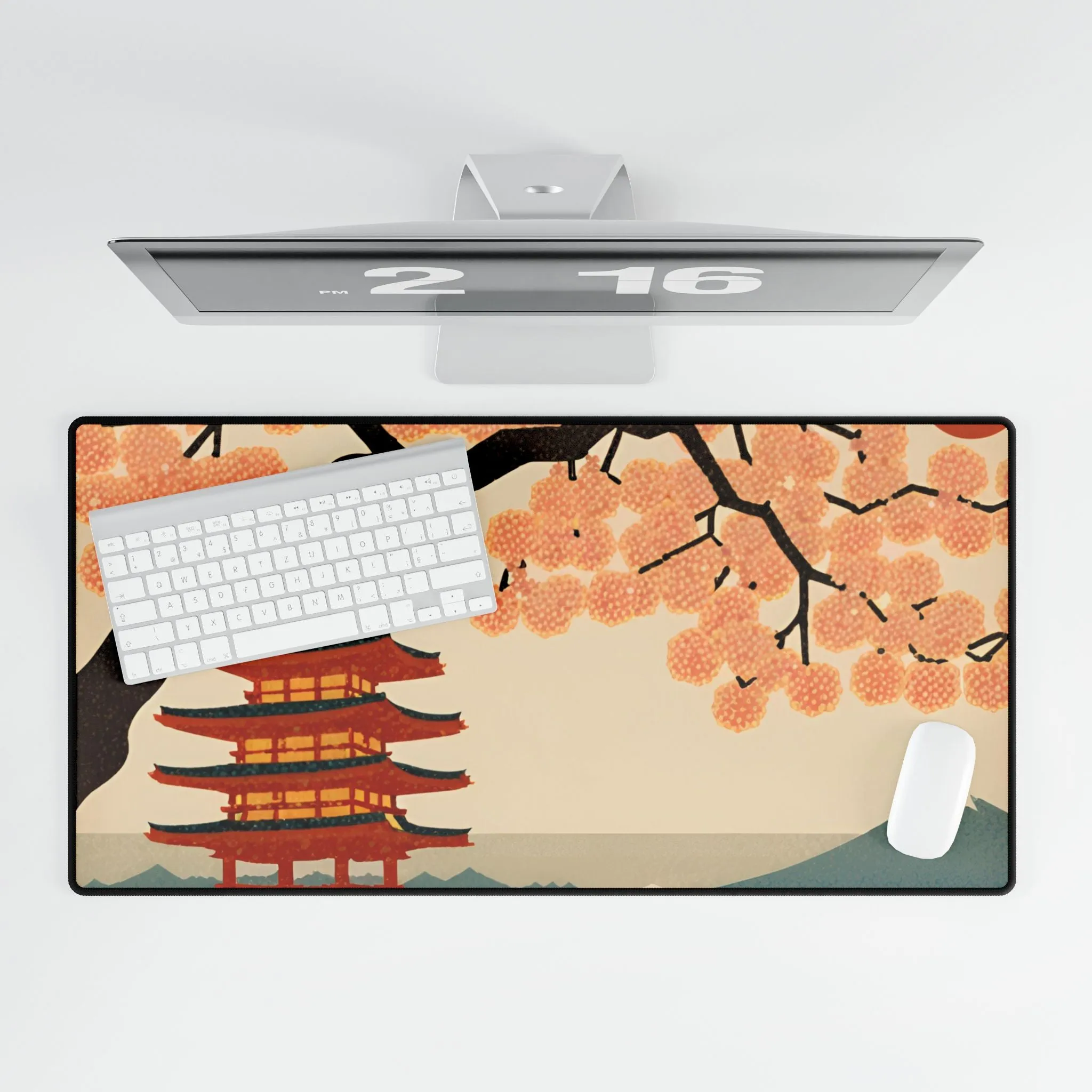 Pagoda Vista Desk Mat | Large Mousepad for Work & Gaming