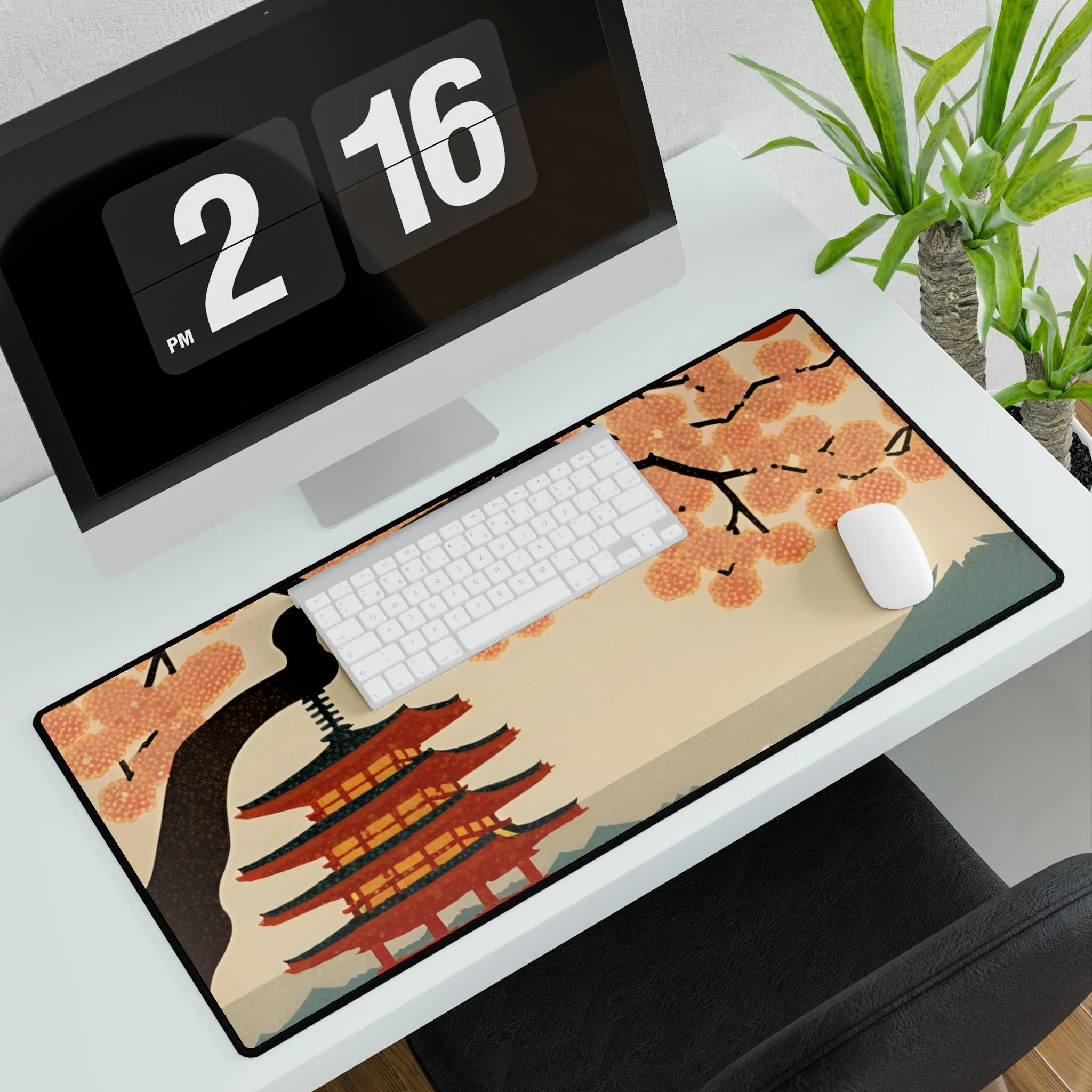 Pagoda Vista Desk Mat | Large Mousepad for Work & Gaming