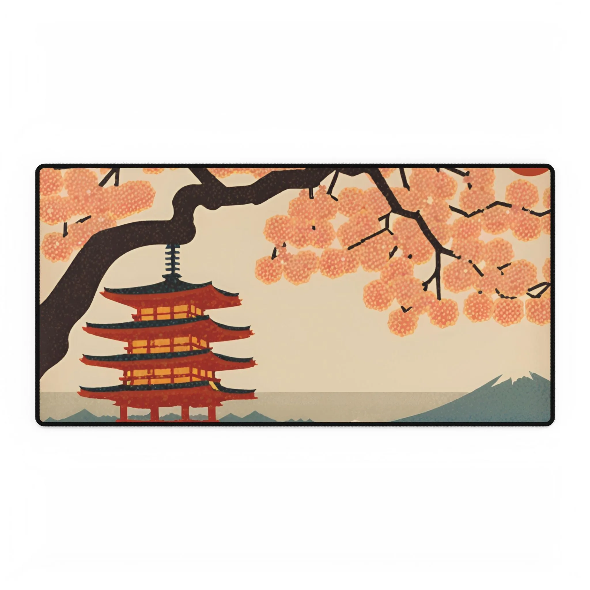 Pagoda Vista Desk Mat | Large Mousepad for Work & Gaming