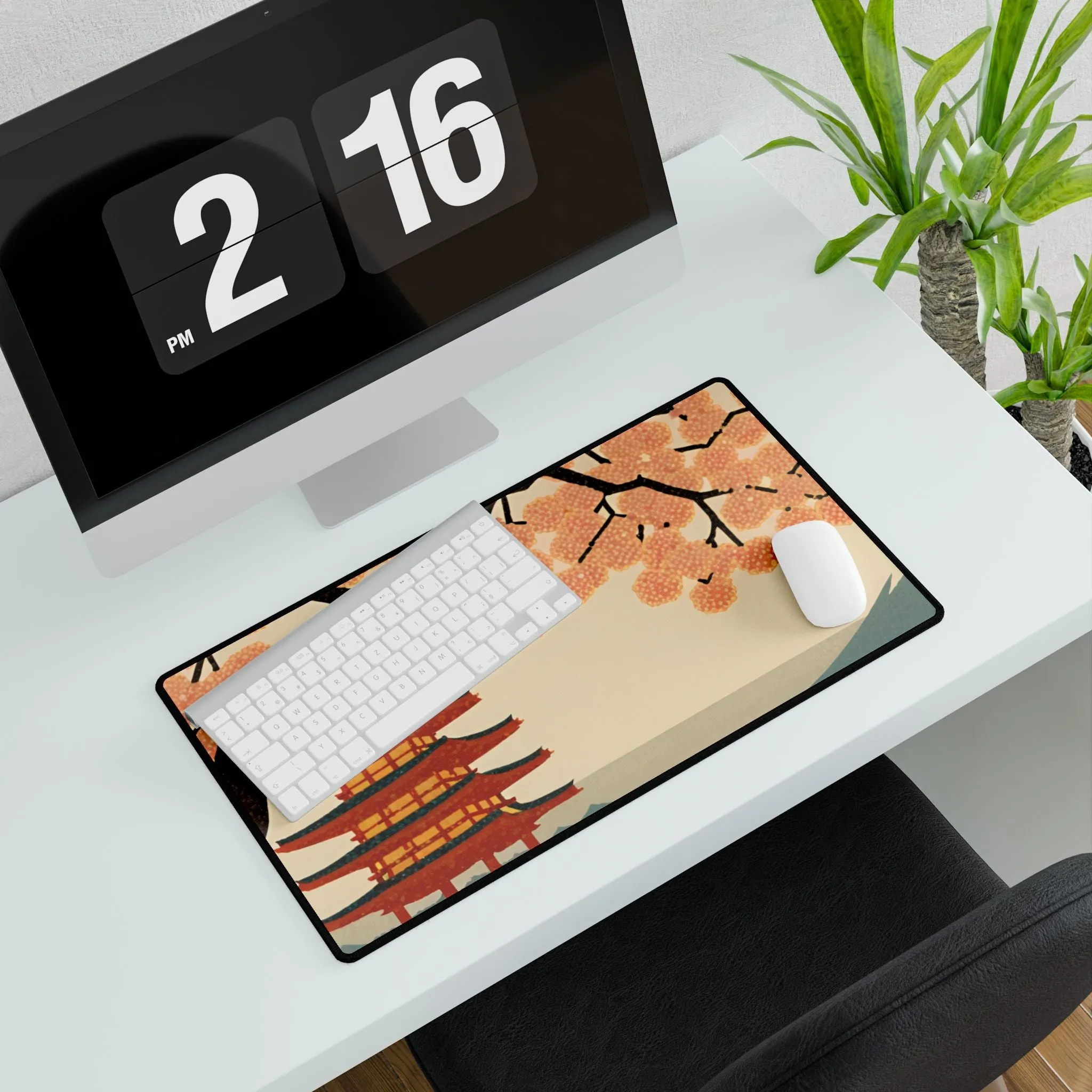Pagoda Vista Desk Mat | Large Mousepad for Work & Gaming