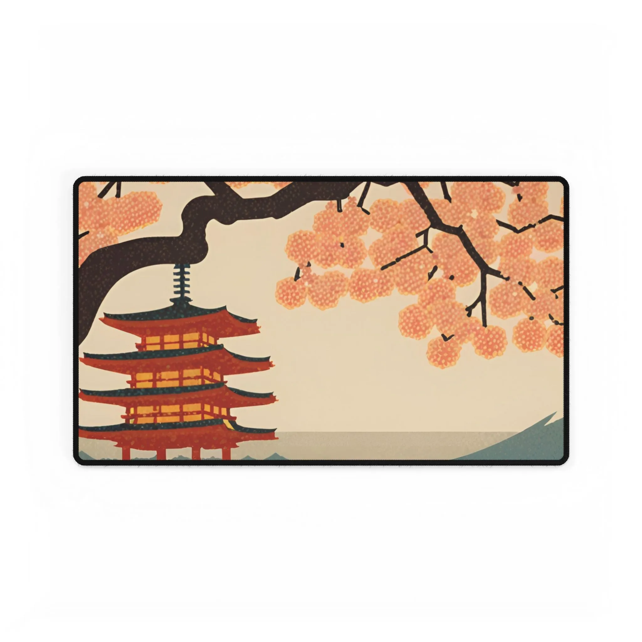 Pagoda Vista Desk Mat | Large Mousepad for Work & Gaming
