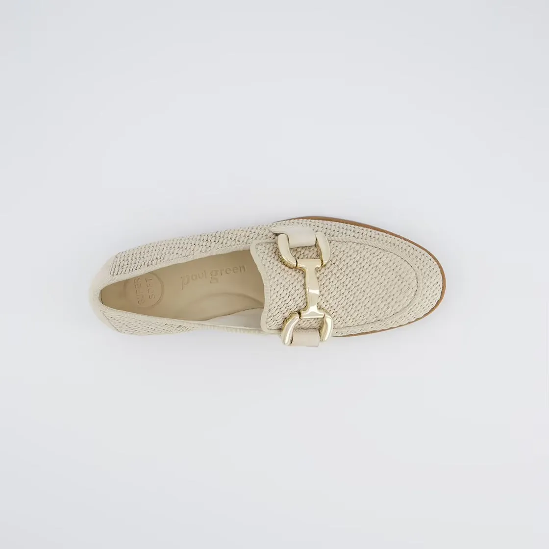 Paul Green - 1145 Cream Raffia Loafer