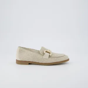Paul Green - 1145 Cream Raffia Loafer