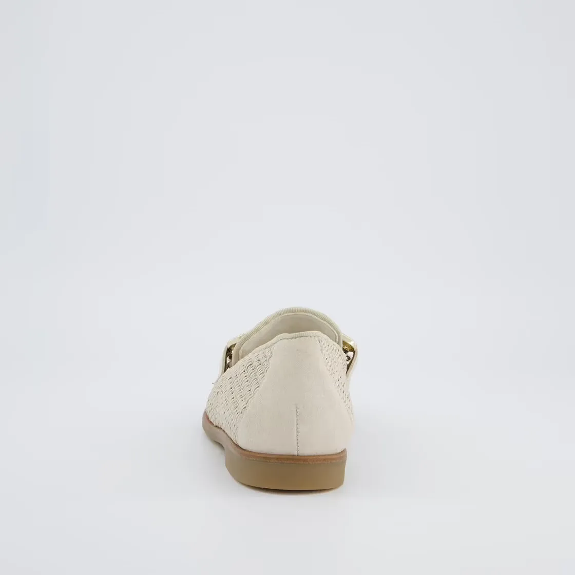 Paul Green - 1145 Cream Raffia Loafer