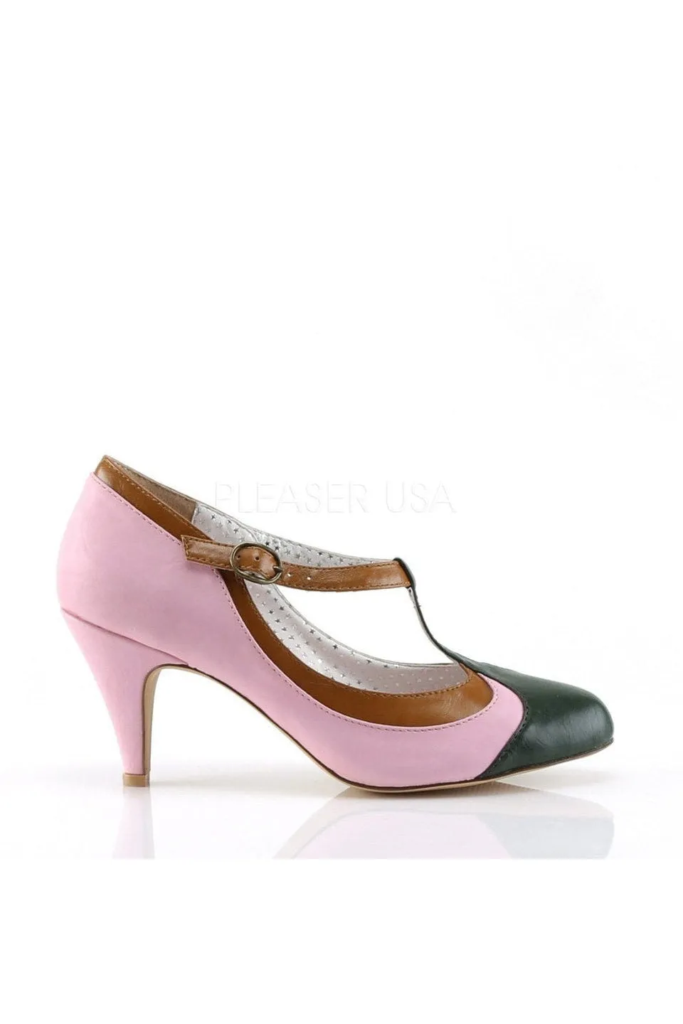 PEACH-03 Pump  | Pink Faux Leather