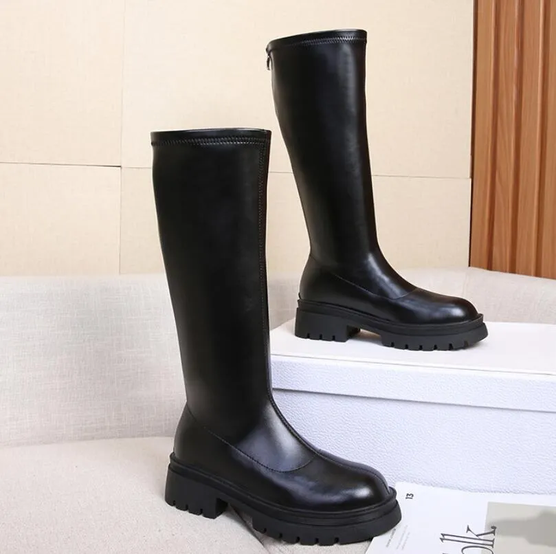 Petite Thicksole Under Knee Stretch Long Boots DS290