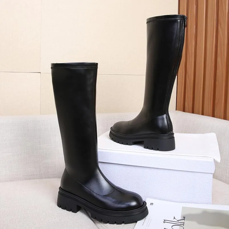 Petite Thicksole Under Knee Stretch Long Boots DS290