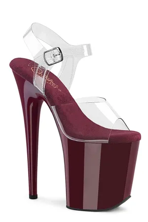 Pleaser USA Flamingo-808 8inch Pleaser Stilettos - Burgundy