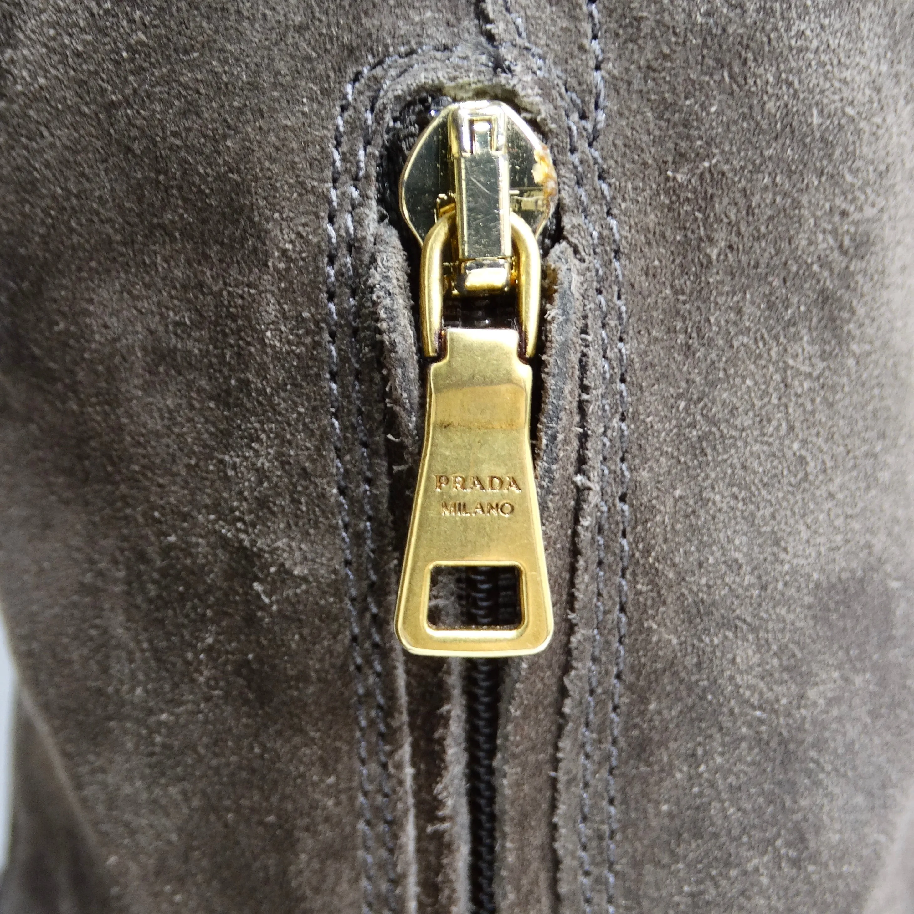 Prada Suede Wedge Boots