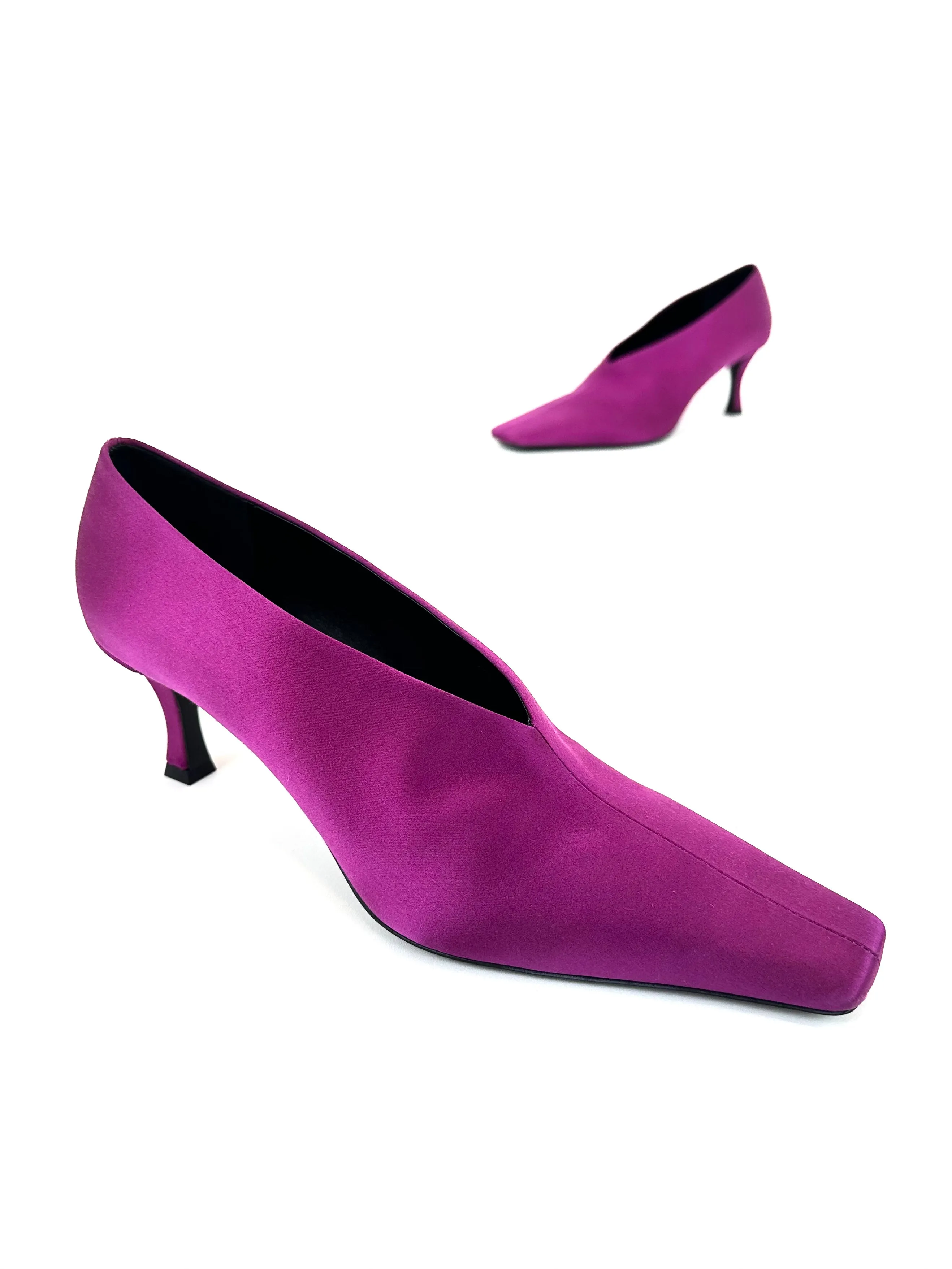 Proenza Schouler Trap Satin Pumps