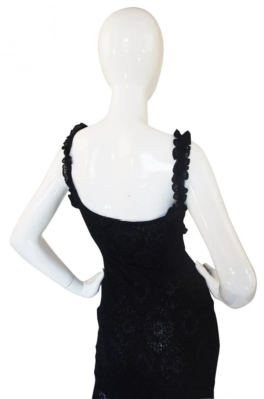 Recent Alaia Metallic Knit Lace Dress