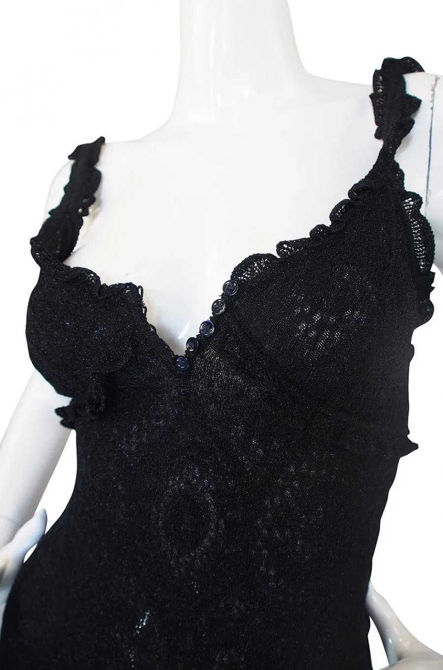Recent Alaia Metallic Knit Lace Dress