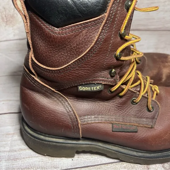 Red Wing Shoes Mens Size 8 Steel Toe Leather Work Boots ASTM F2413-05 EH USA