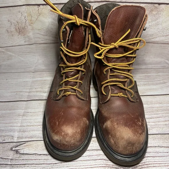 Red Wing Shoes Mens Size 8 Steel Toe Leather Work Boots ASTM F2413-05 EH USA