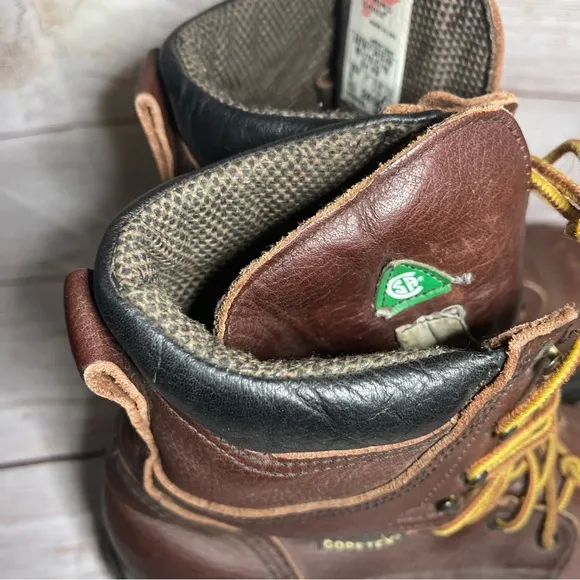 Red Wing Shoes Mens Size 8 Steel Toe Leather Work Boots ASTM F2413-05 EH USA