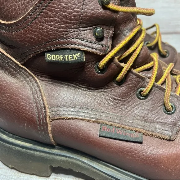 Red Wing Shoes Mens Size 8 Steel Toe Leather Work Boots ASTM F2413-05 EH USA