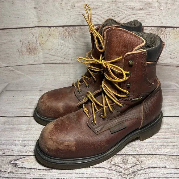 Red Wing Shoes Mens Size 8 Steel Toe Leather Work Boots ASTM F2413-05 EH USA