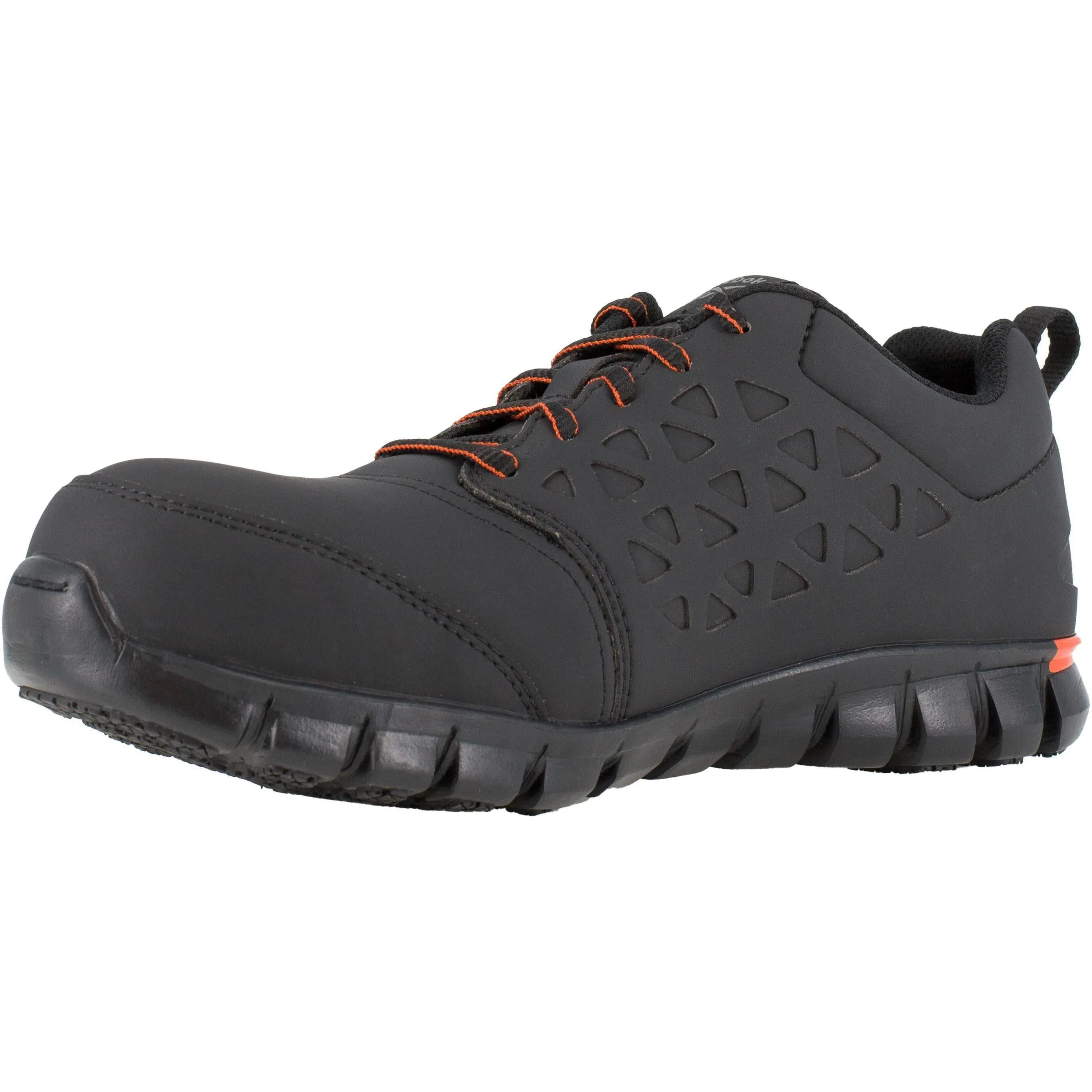 Reebok Men's Sublite Cushion Comp Toe Athletic Work Shoe- Black- RB4050