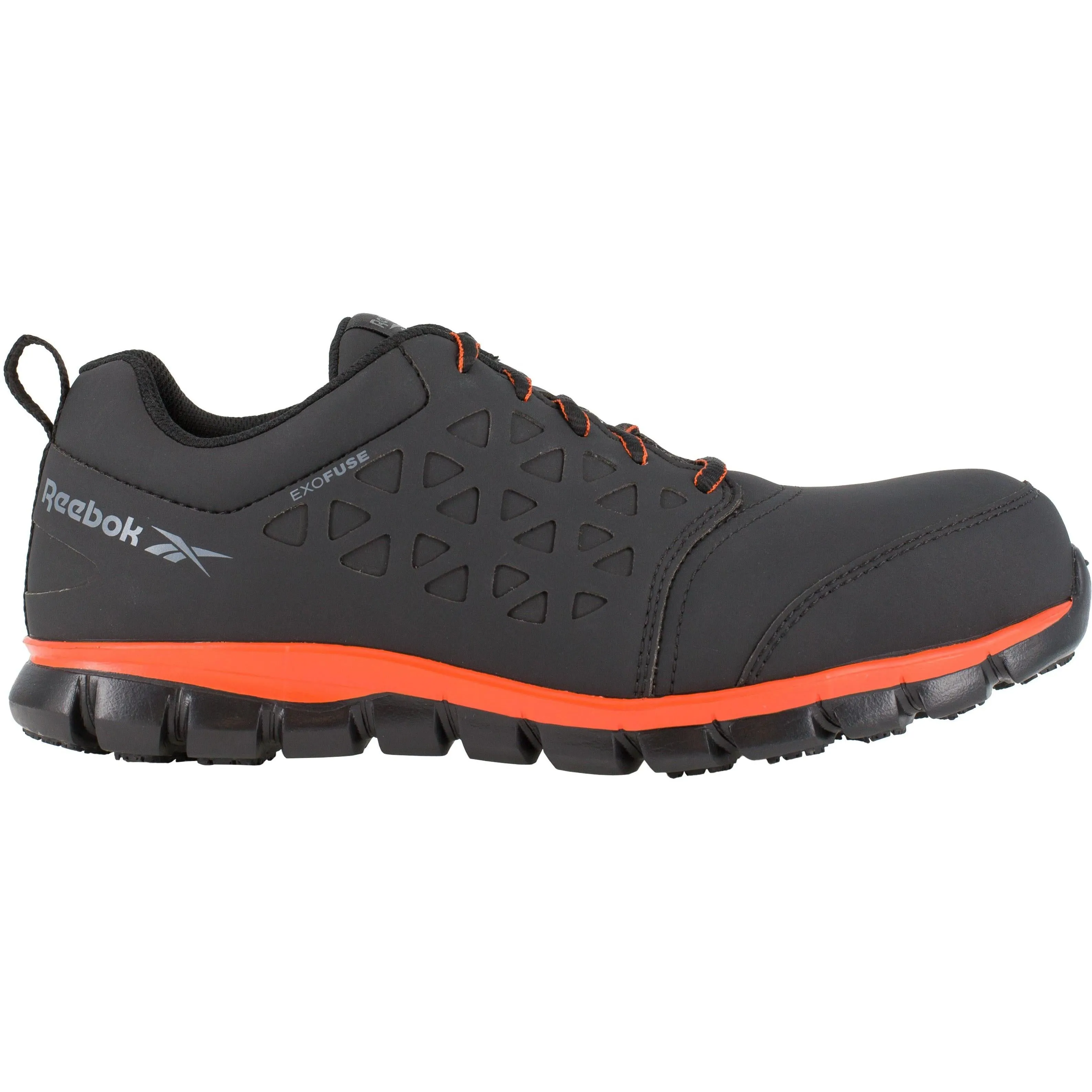 Reebok Men's Sublite Cushion Comp Toe Athletic Work Shoe- Black- RB4050