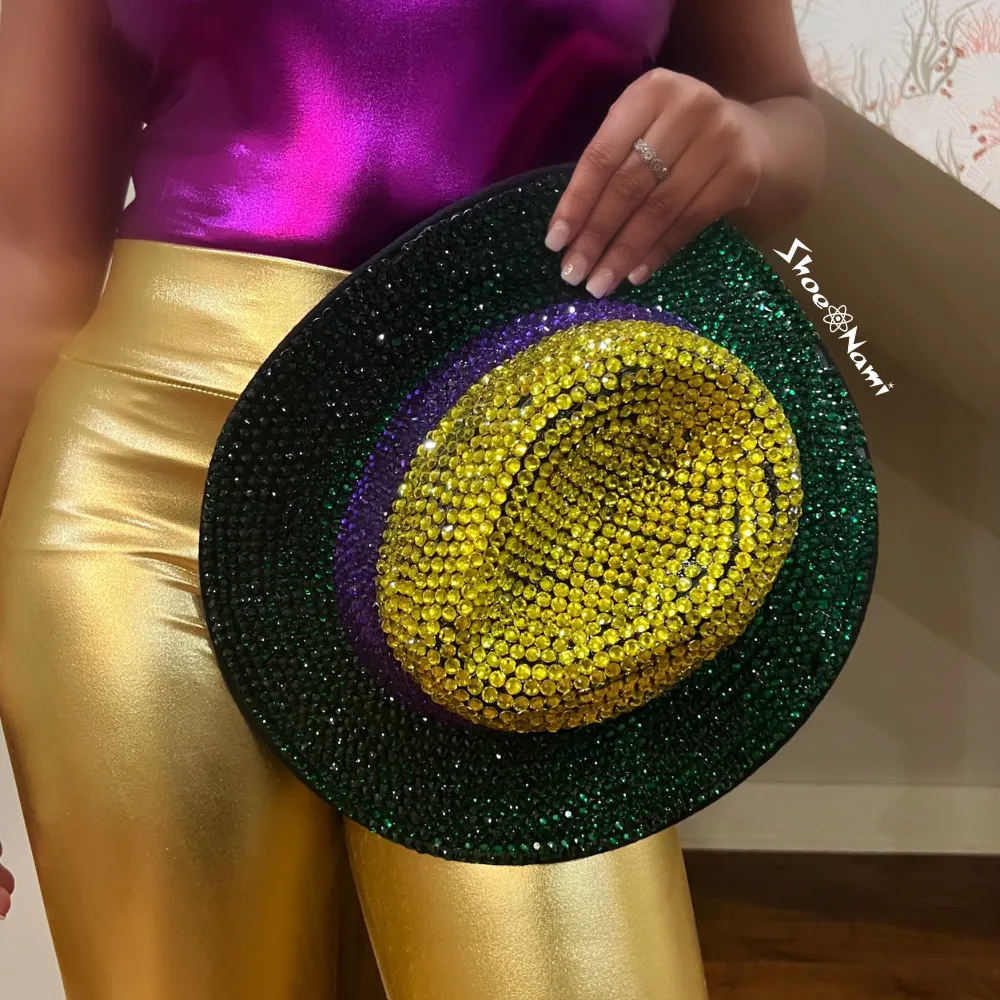 RHINESTONE MARDI GRAS COWBOY HAT