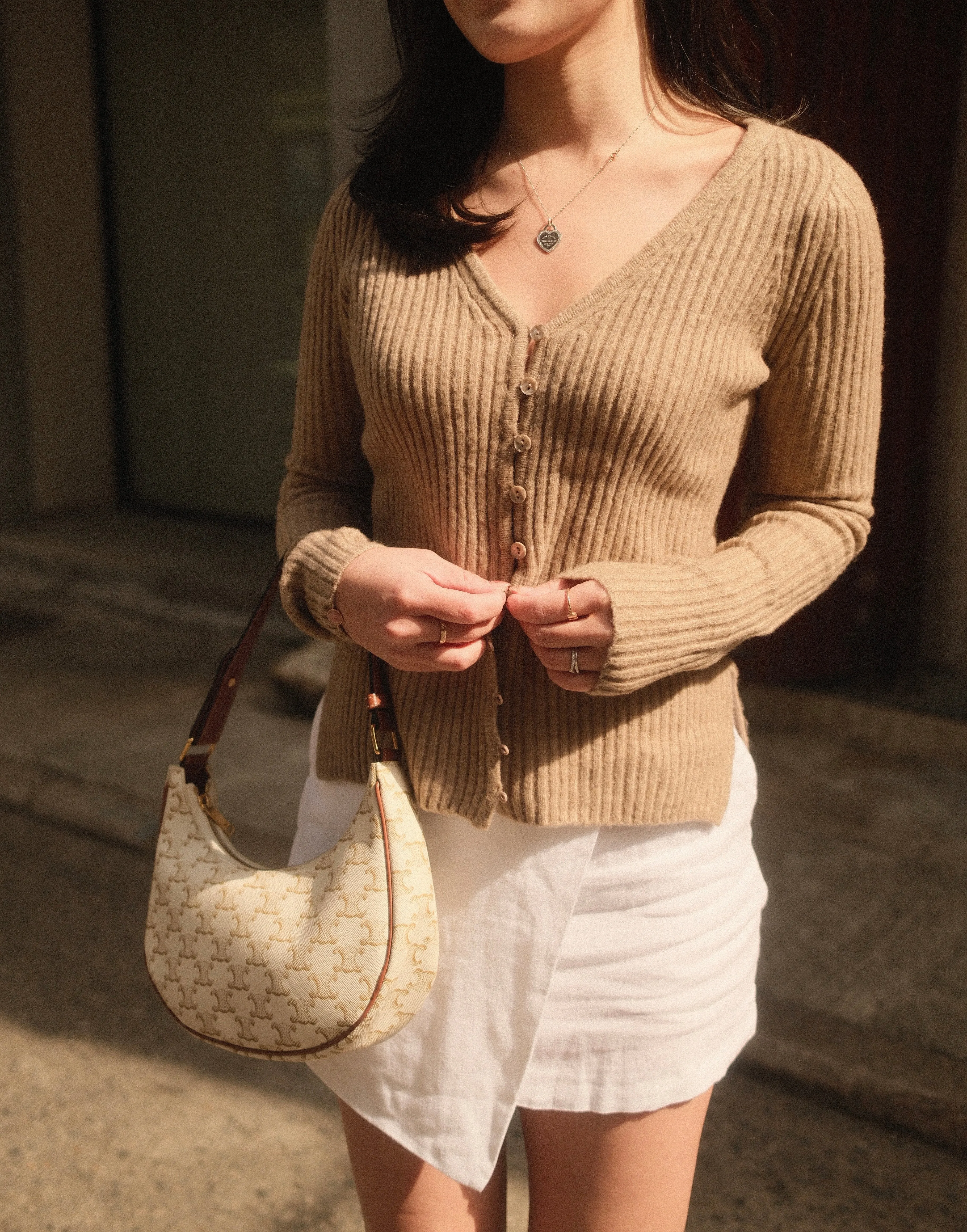 Ribbed Skimming Cardigan