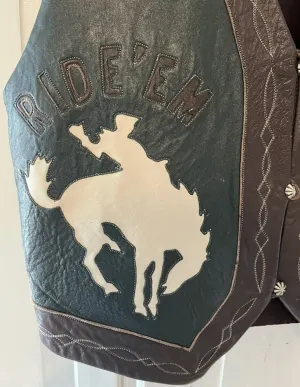 Ride ‘Em Cowboy Rocketbuster Vintage Leather Vest