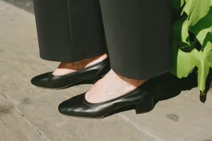 ROBERTA BALLERINA, BLACK CALF