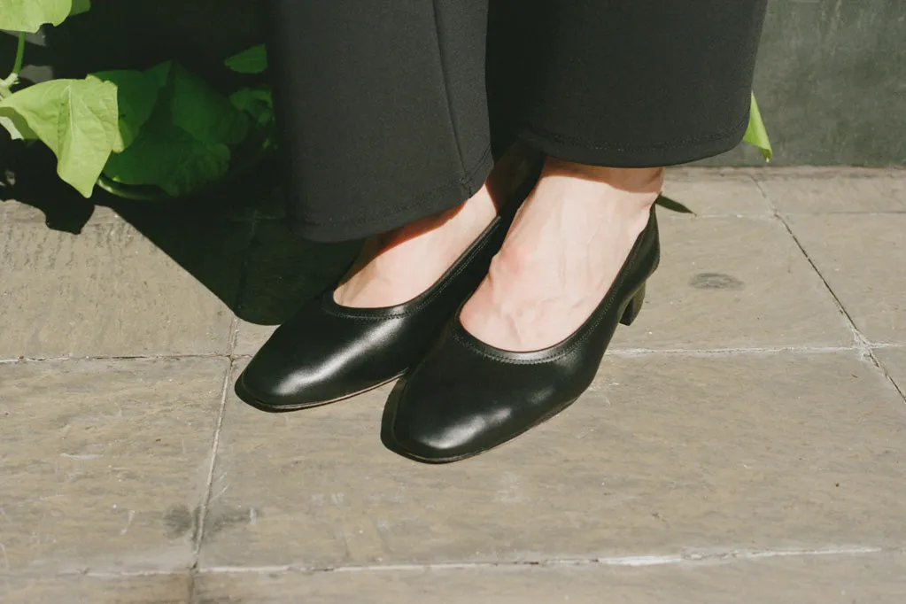 ROBERTA BALLERINA, BLACK CALF