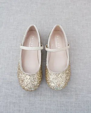Rock Glitter Mary Jane Ballet Flats
