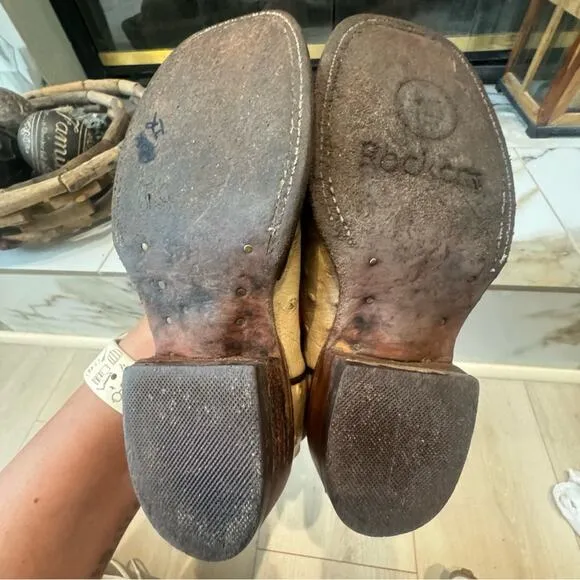 Rockem Little Ranch Ostrich Kids cowboy boots