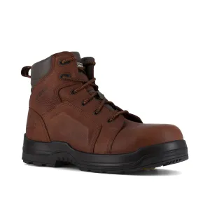 Rockport Women's More Energy 6" Plain Toe Waterproof Work Boot - Brown - RK664